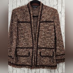 Ming Wang Brown Black Jacket Women XS New with tag